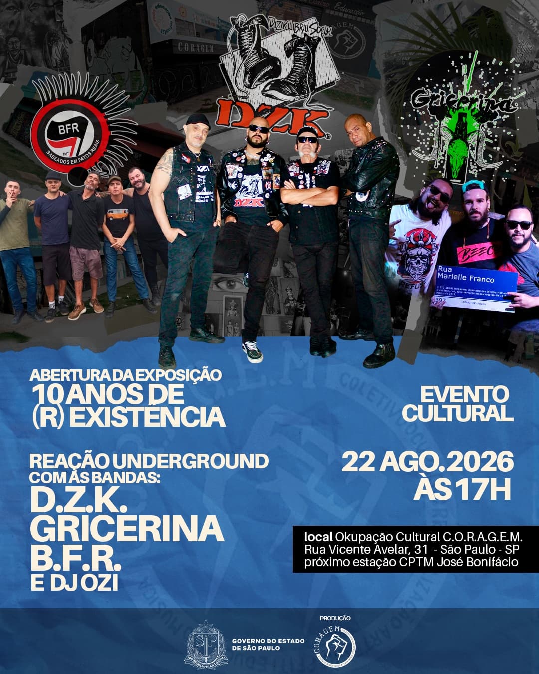 Flyer de DZK, Gricerina, B.F.R. e DJ Ozi
