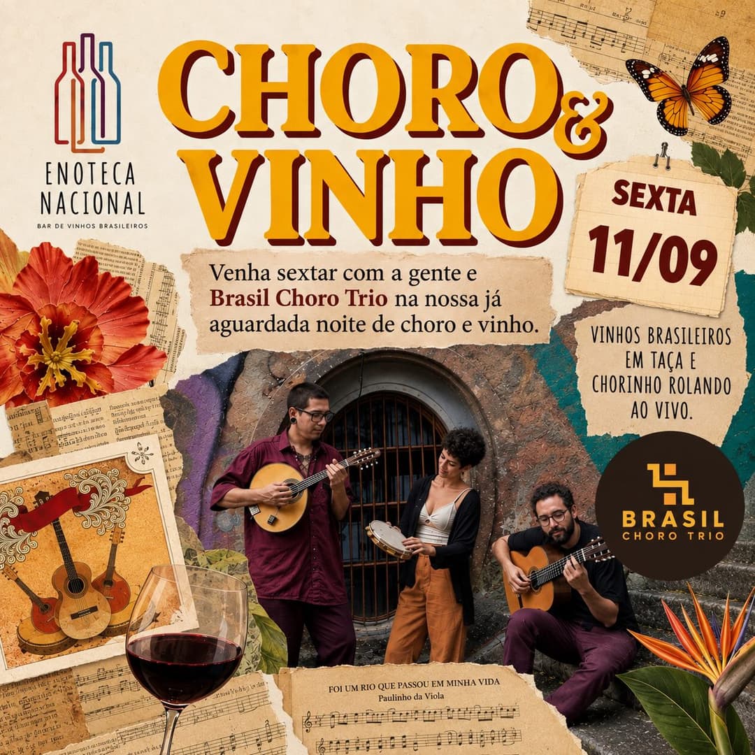 Flyer de Brasil Choro Trio