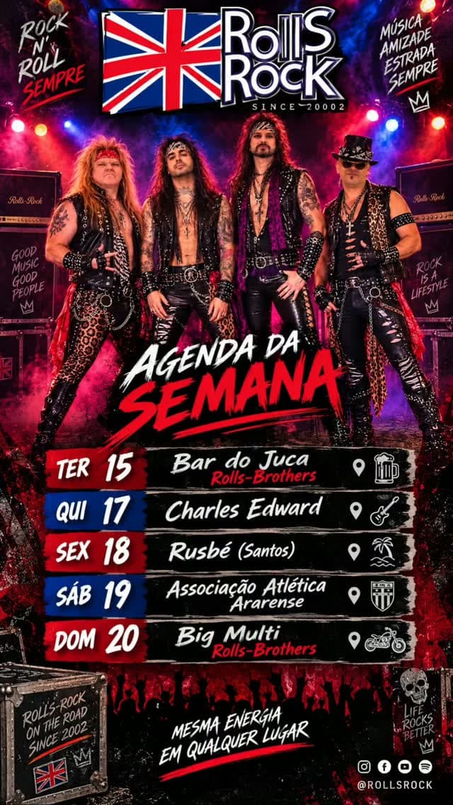 Flyer de Rolls-Rock e Rolls-Brothers
