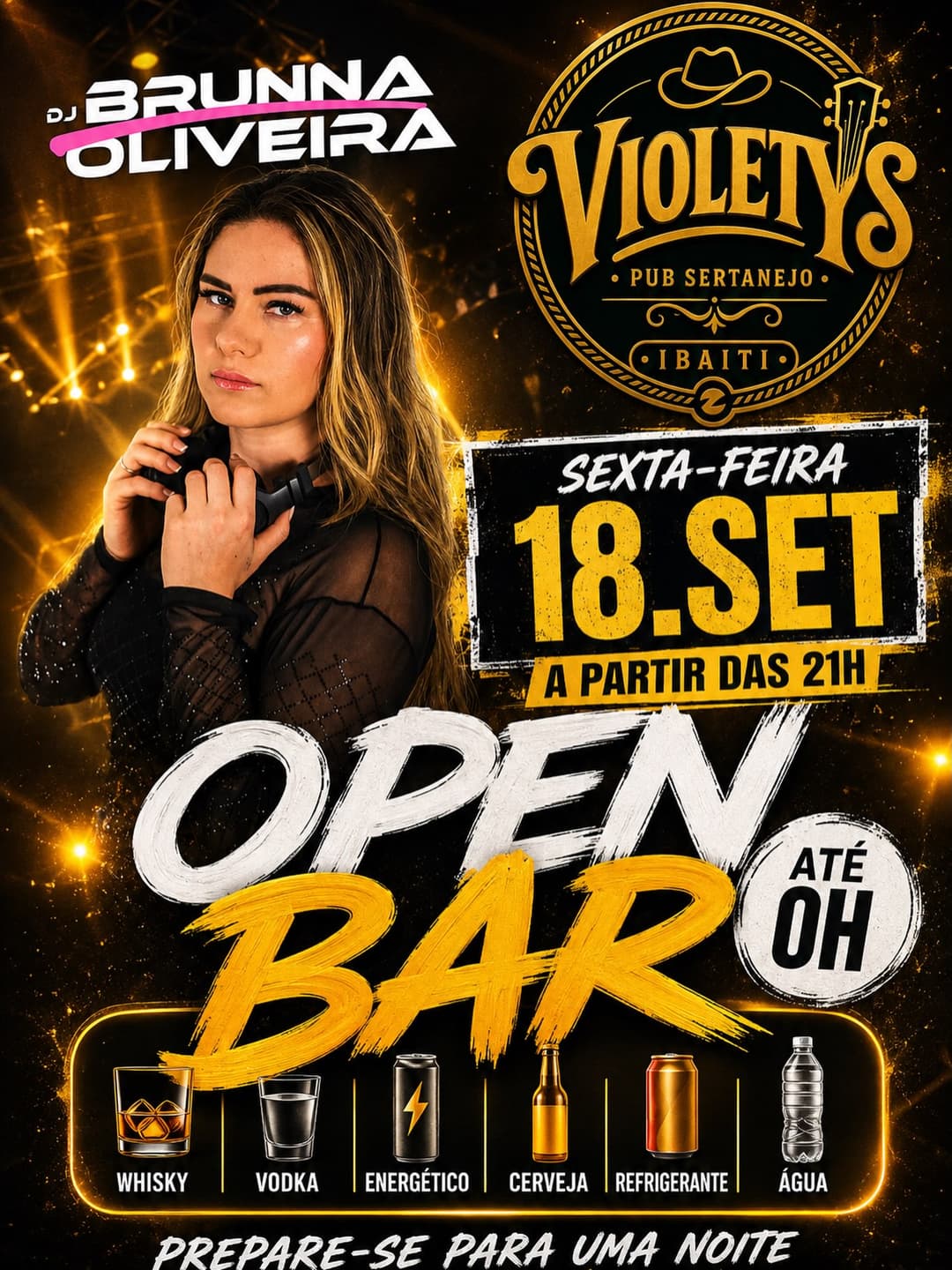 Flyer de DJ Brunna Oliveira