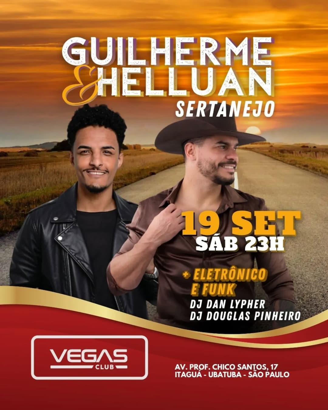 Flyer de Guilherme e Helluan, Dan Lypher e Douglas Pinheiro