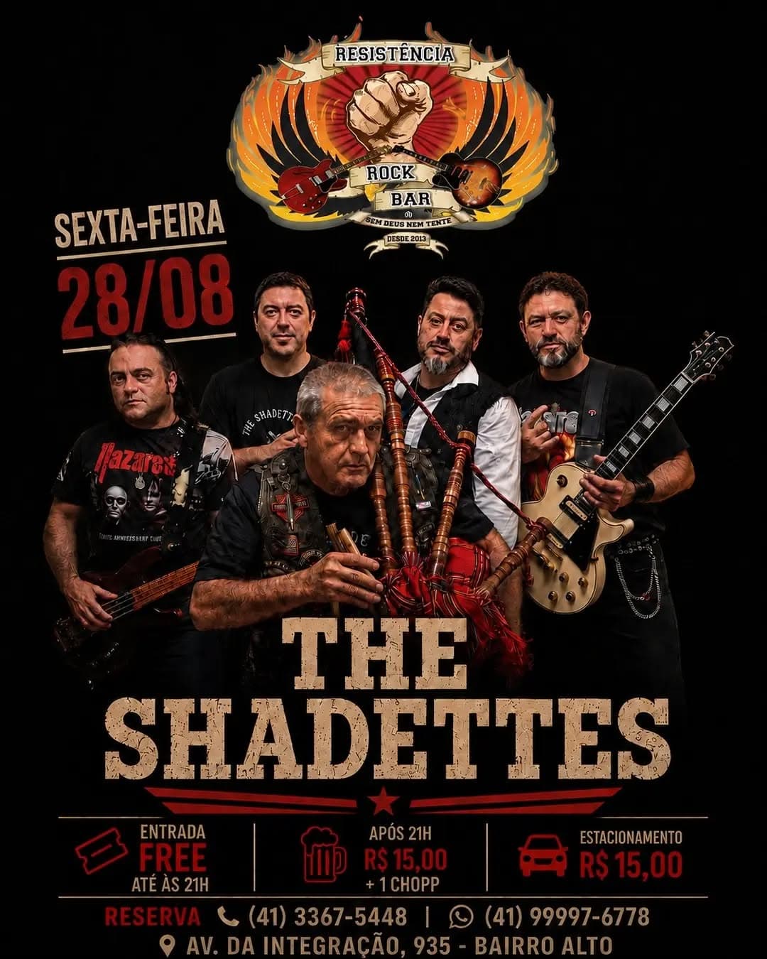 Flyer de THE SHADETTS