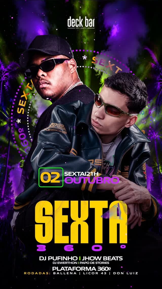 Flyer de DJ Pufinho e DJ Jhow Beats