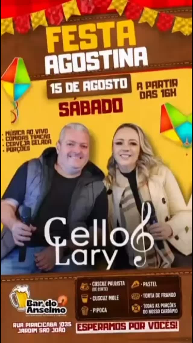 Flyer de Cello e Lary