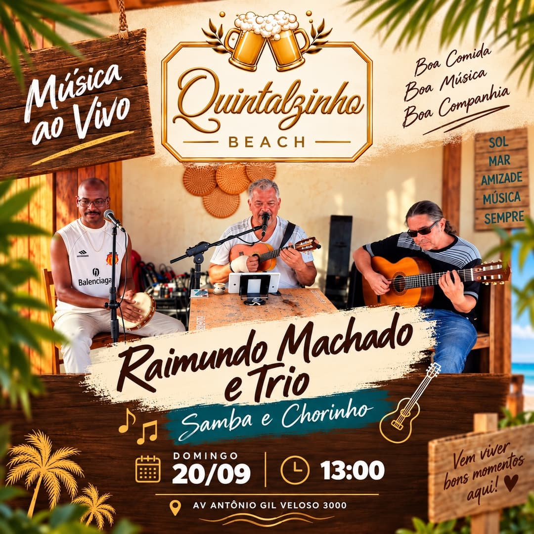Flyer de Raimundo Machado e Trio