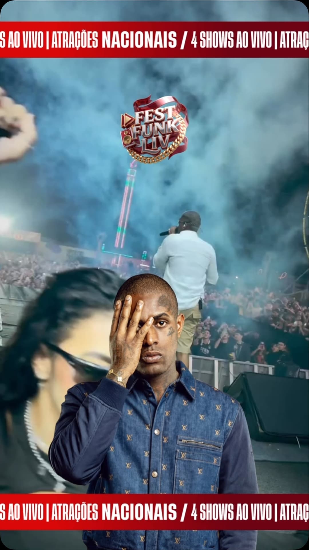 Flyer de MC IG, TrapLaudo, Fr da Norte e Dj Oreia