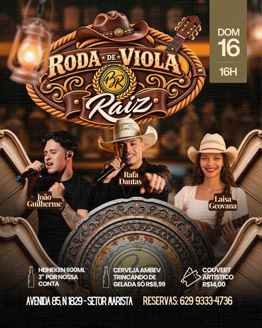 Flyer de Laisa Geovana, Rafa Dantas e João Guilherme