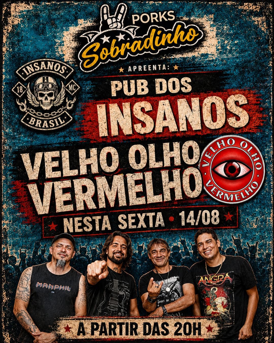 Flyer de Velho Olho Vermelho