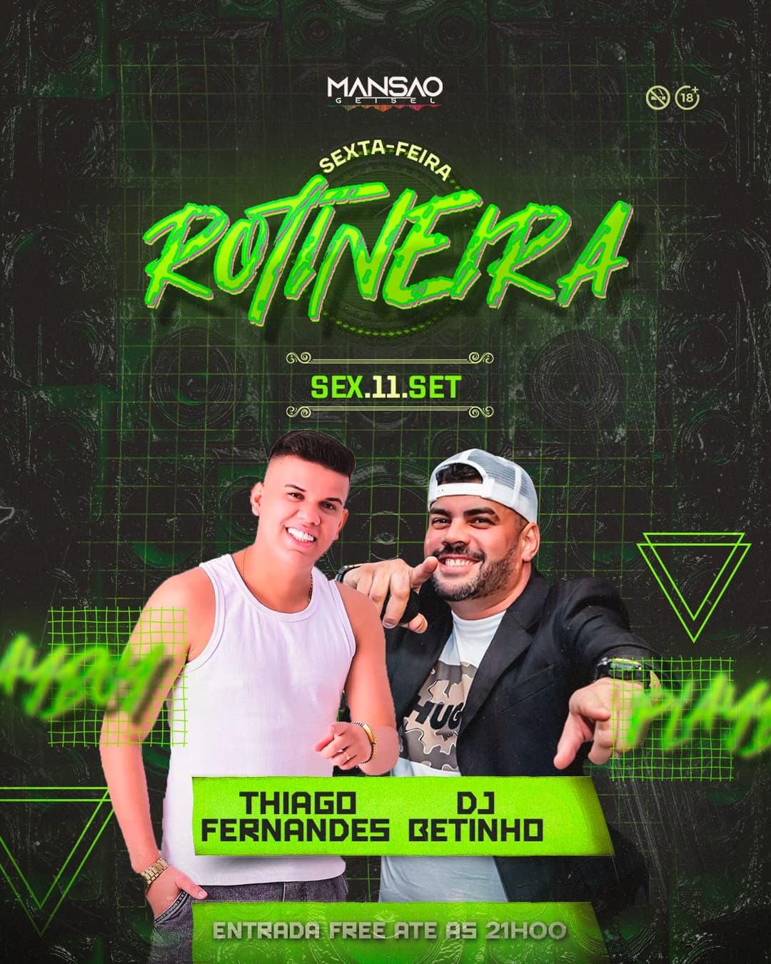 Flyer de Dj Betinho e thiagofernandescantor