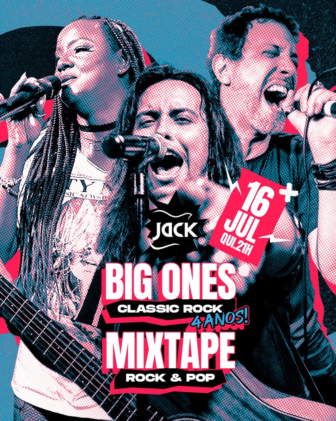 Flyer de Big Ones e Banda MixTape