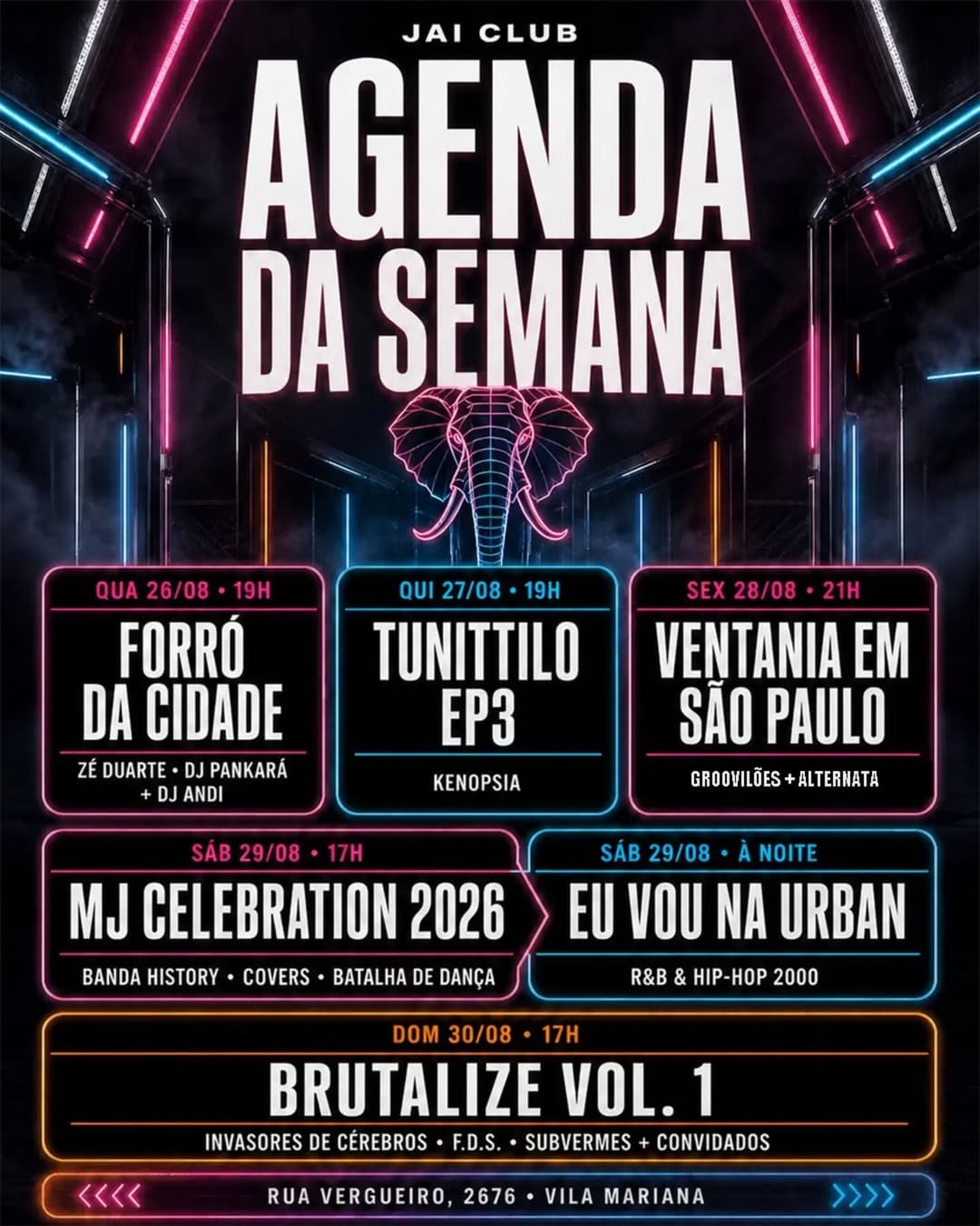 Flyer de DJ Andi, Zé Duarte e DJ Pankara