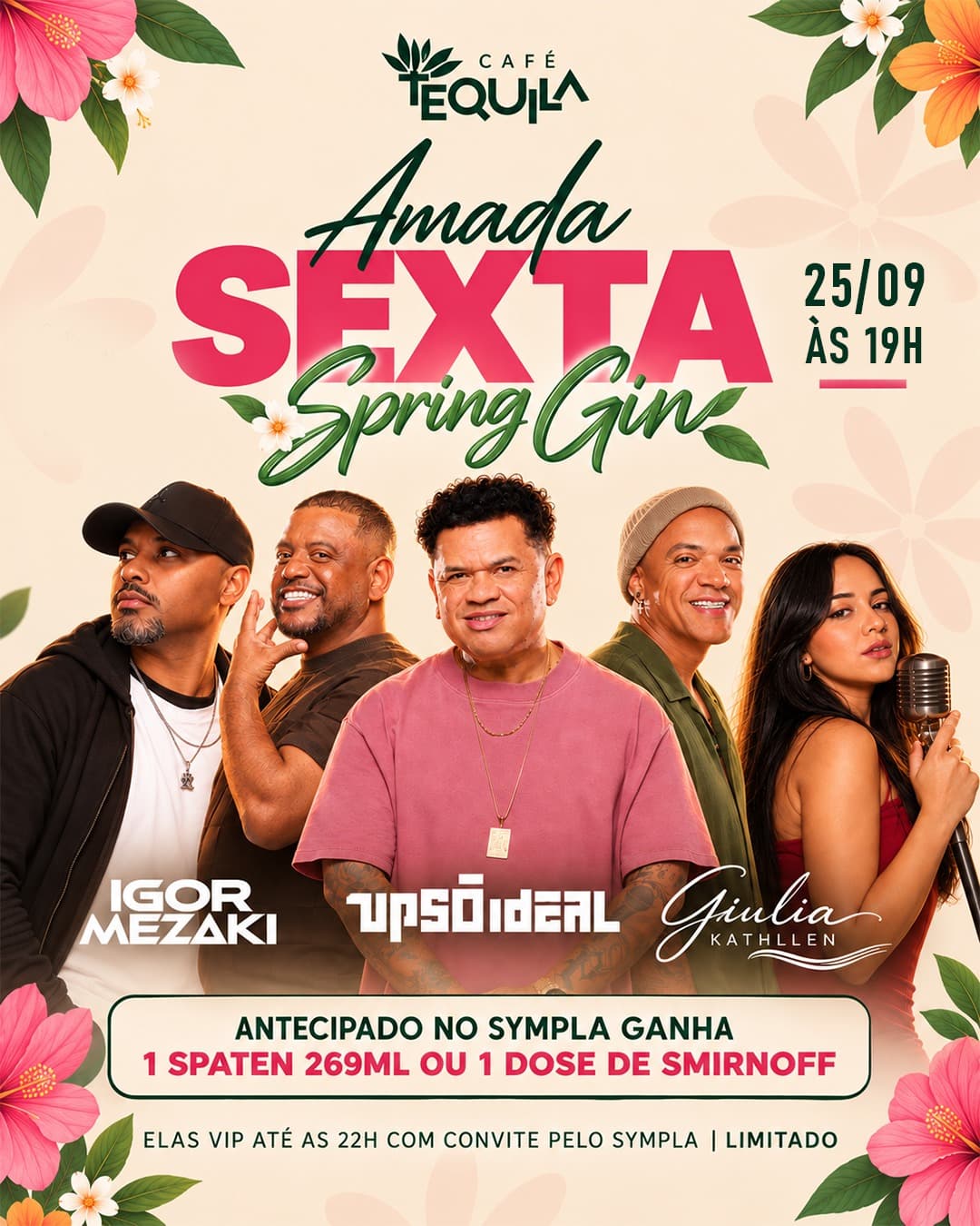 Flyer de Giulia Katherine, Um Só Ideal e Igor Mezaki