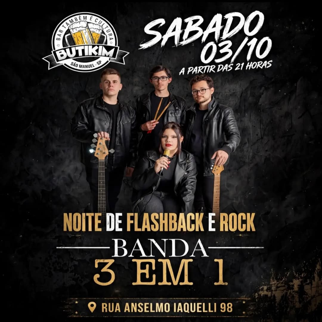 Flyer de Banda 3 em 1