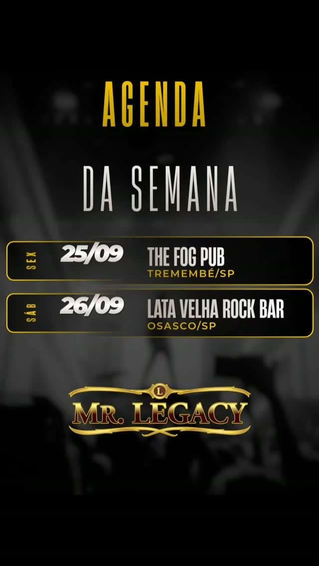 Flyer de Banda Mr. Legacy