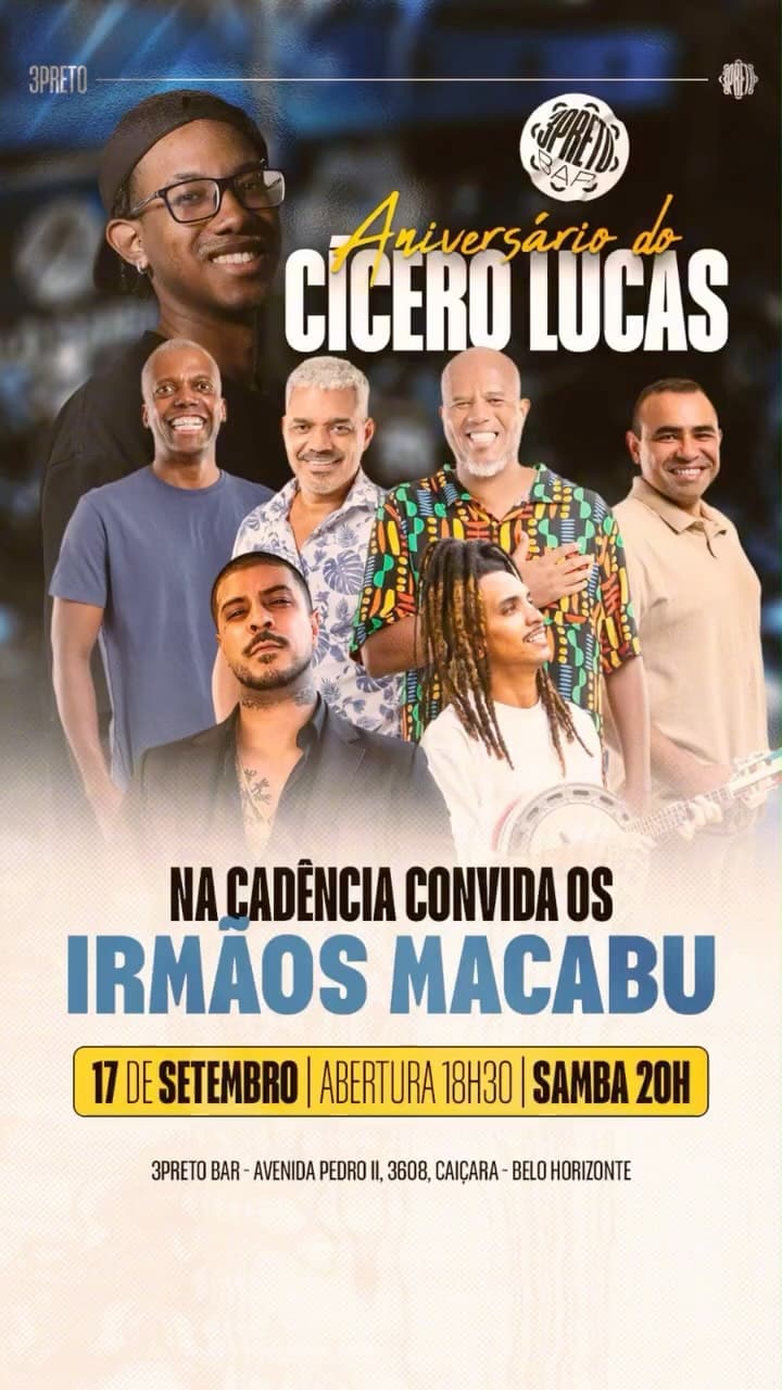 Flyer de Família Macabu e na_cadencia_do_samba