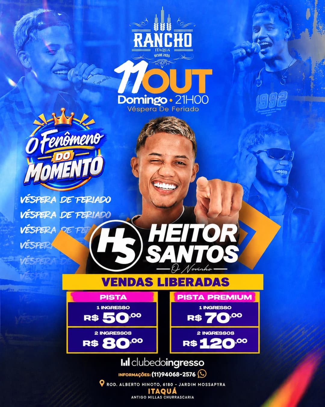 Flyer de Heitor Santos