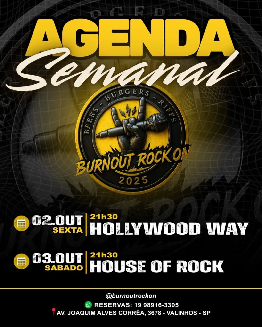Flyer de Banda Hollywood Way