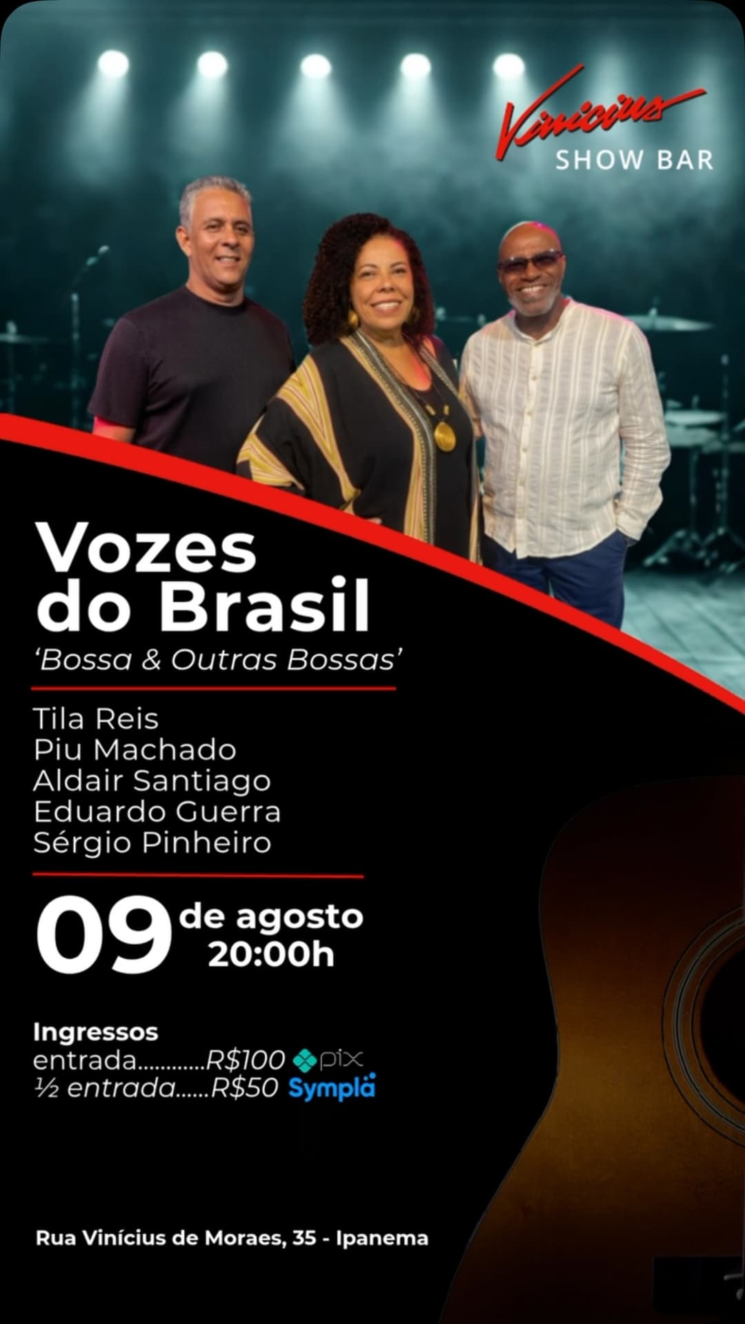 Flyer de Vozes do Brasil