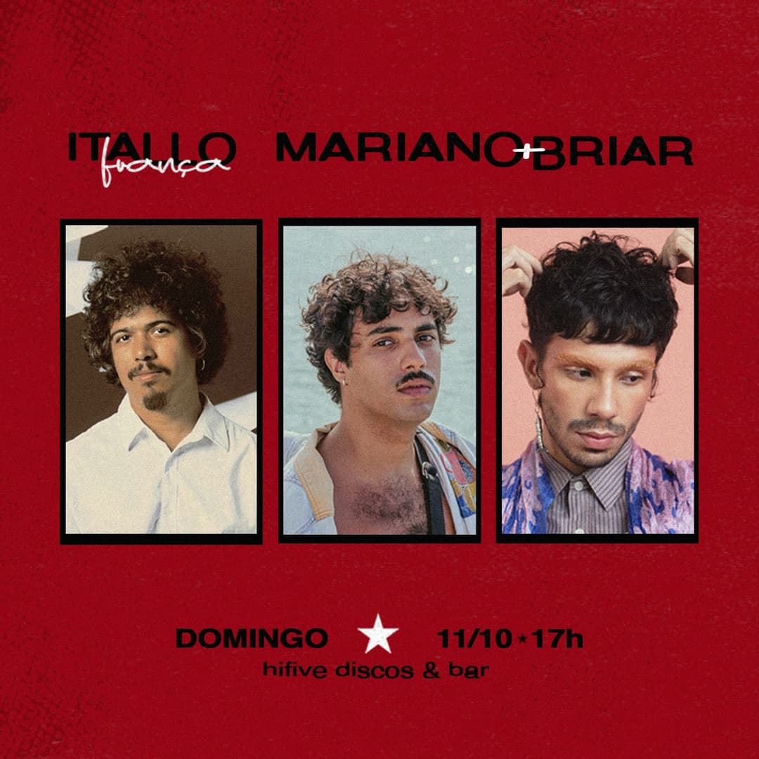 Flyer de Ítallo França, Briaraguarras e Mariano
