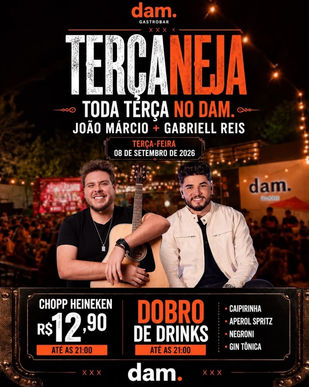 Flyer de João Márcio e Gabriell Reis