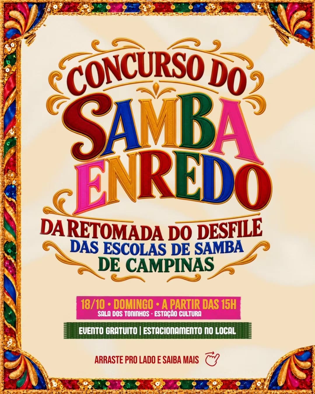 Flyer de Leões da Vila Padre Anchieta e mais 3 artistas