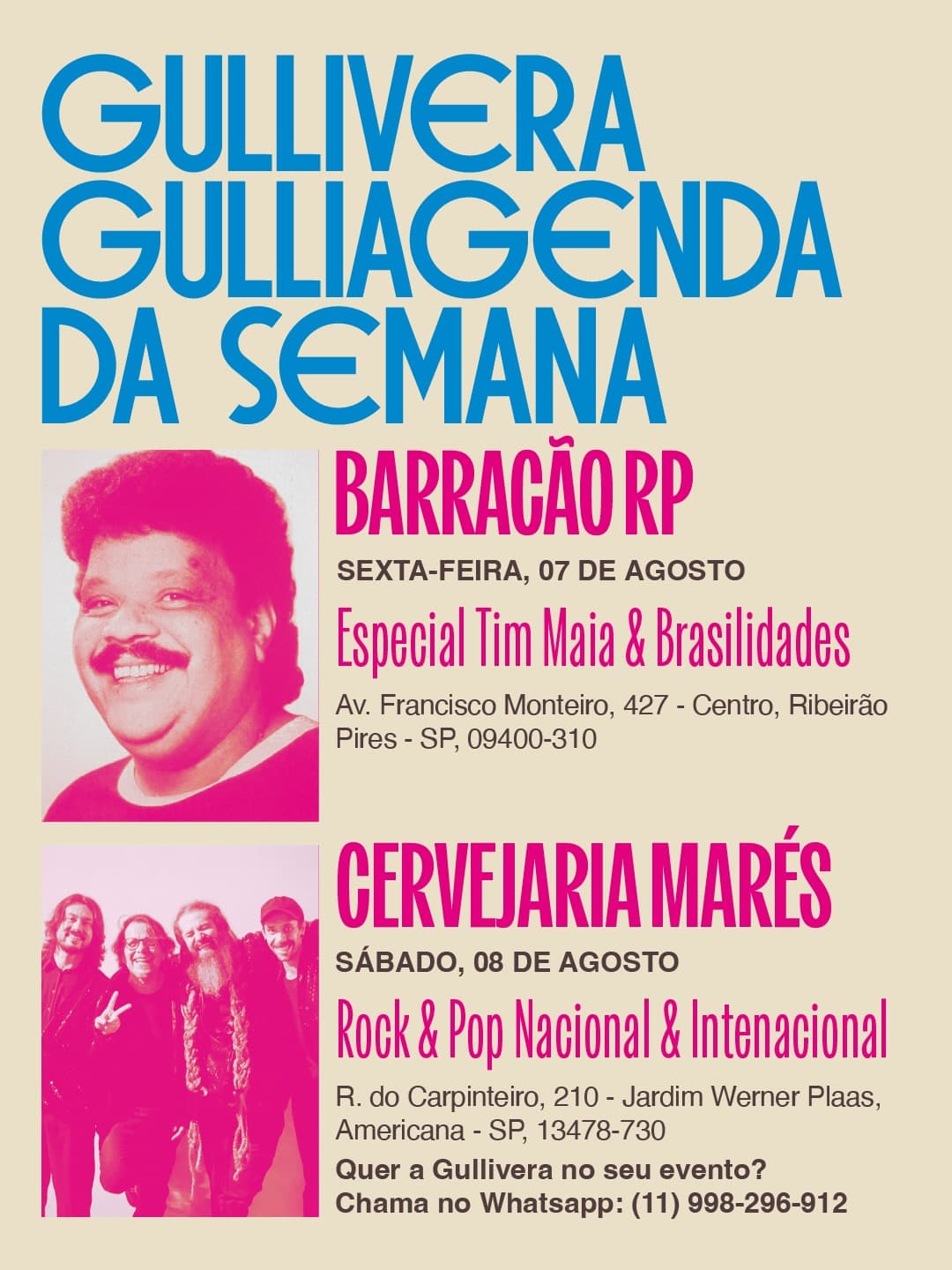 Flyer de Gullivera e Gulli
