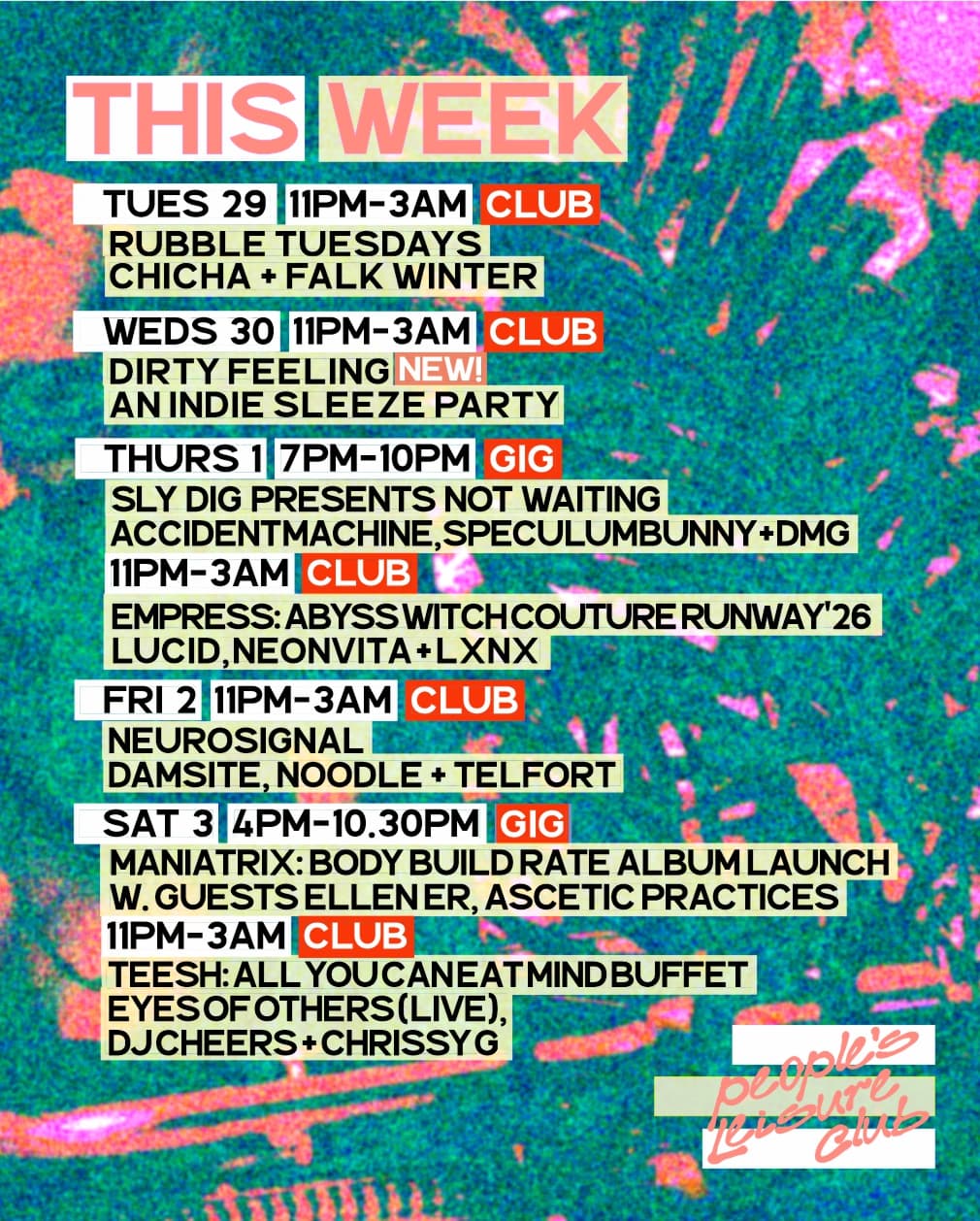 Flyer de Eyes of Others, rubblevents, chicha_mw e falk__winter