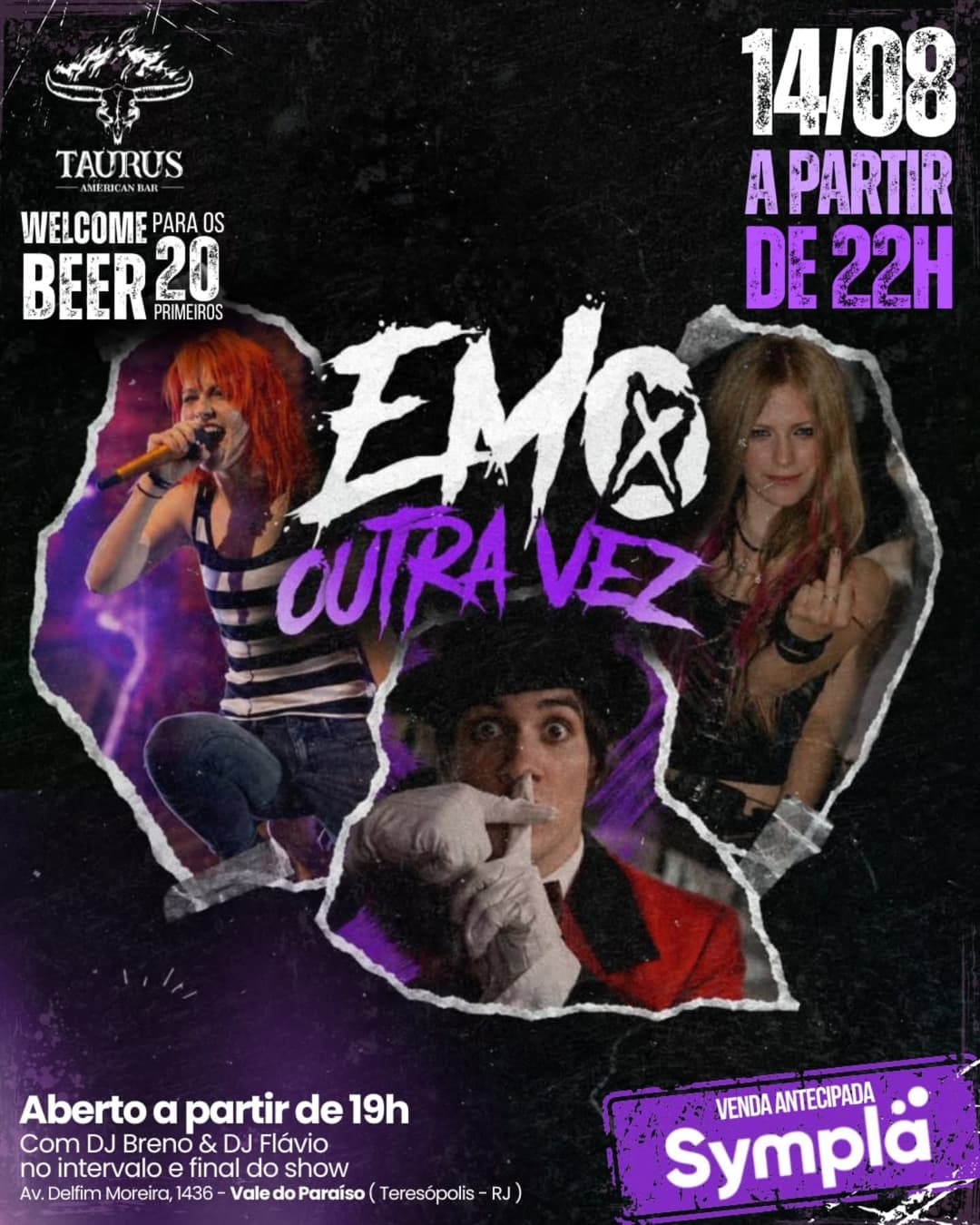 Flyer de Emo Outra Vez