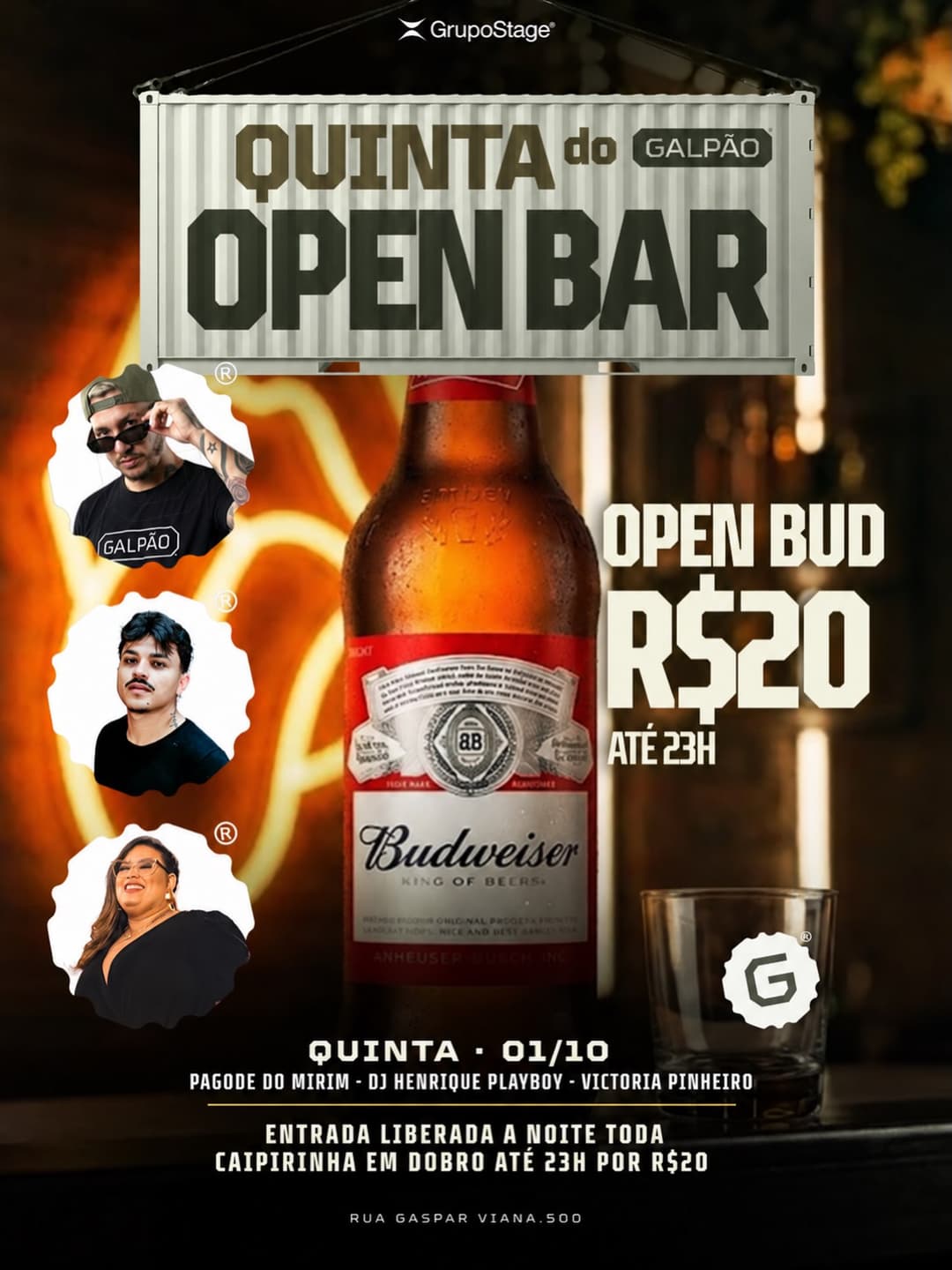Flyer de Pagode do Mirim, Victória Pinheiro e mais 1 artista