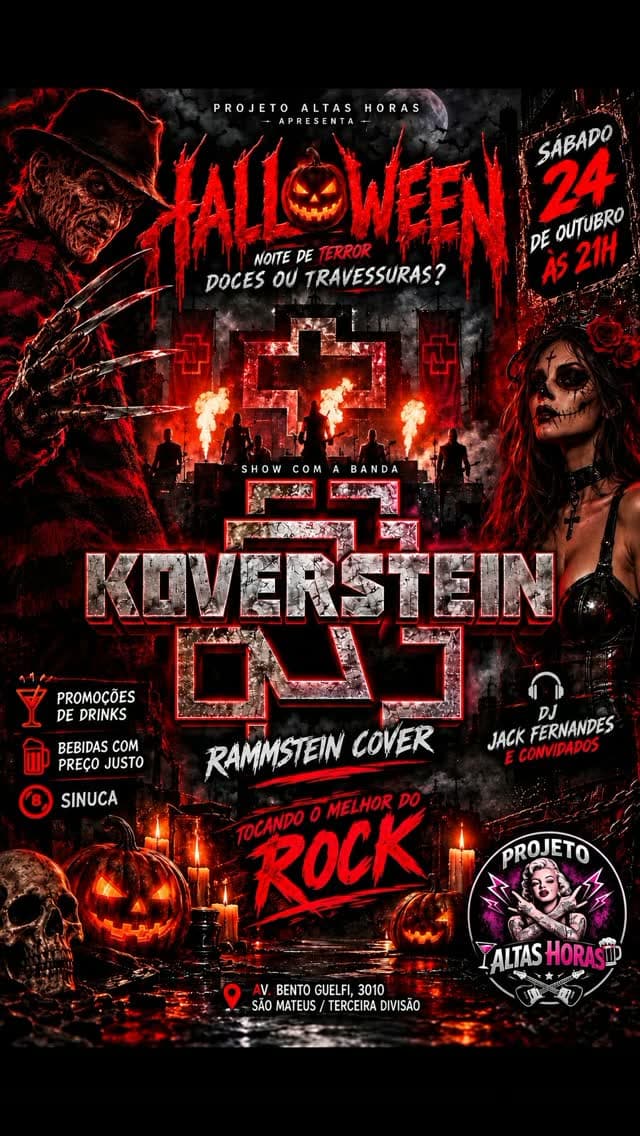Flyer de Koverstain e DJ Jack Fernandes