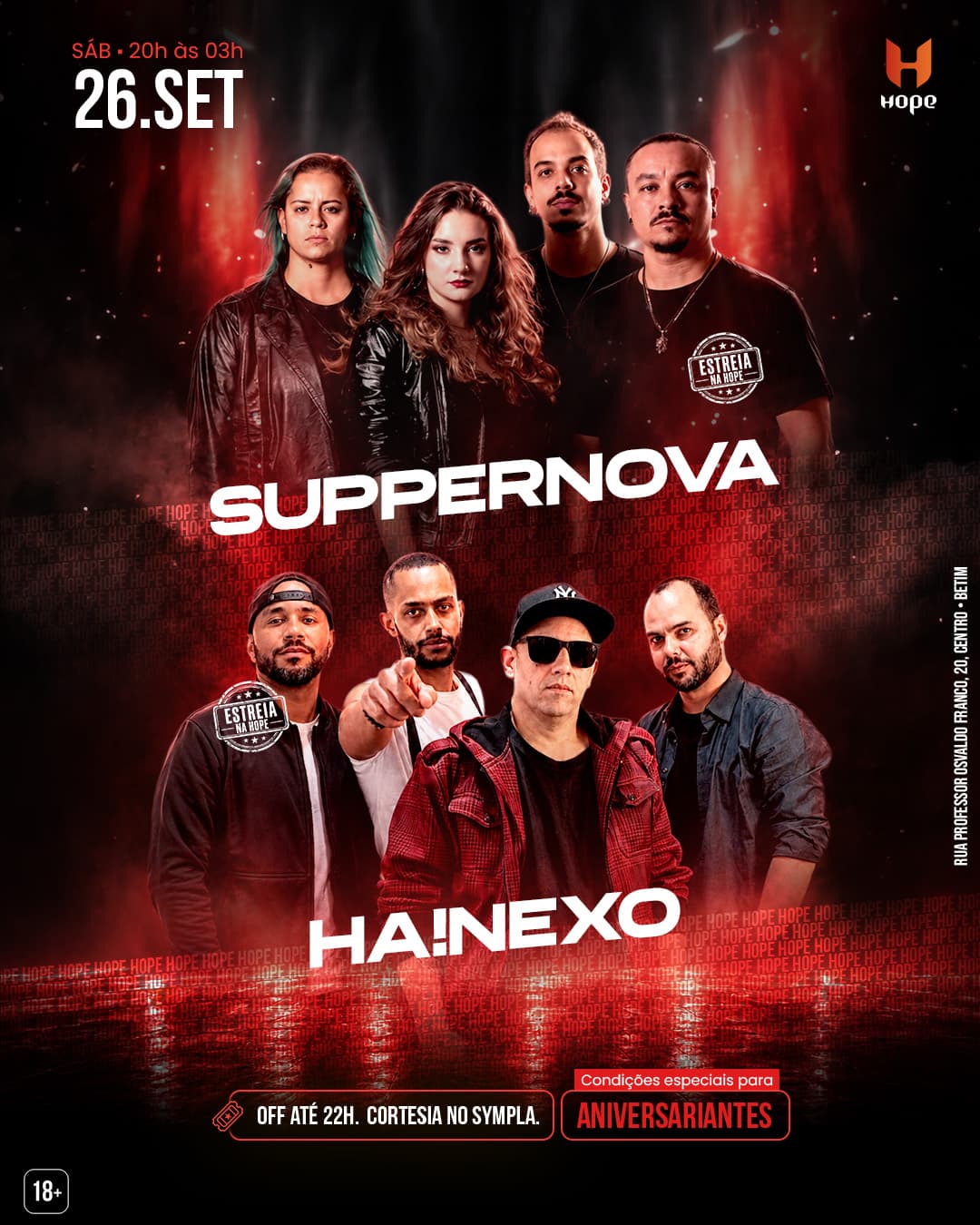 Flyer de Suppernova e Ha!Nexo