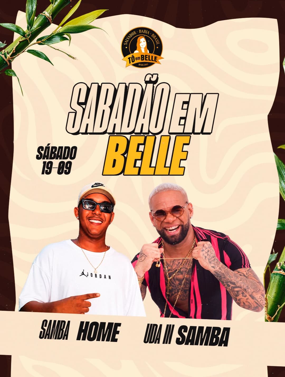 Flyer de Samba Home e Uda IN SAMBA
