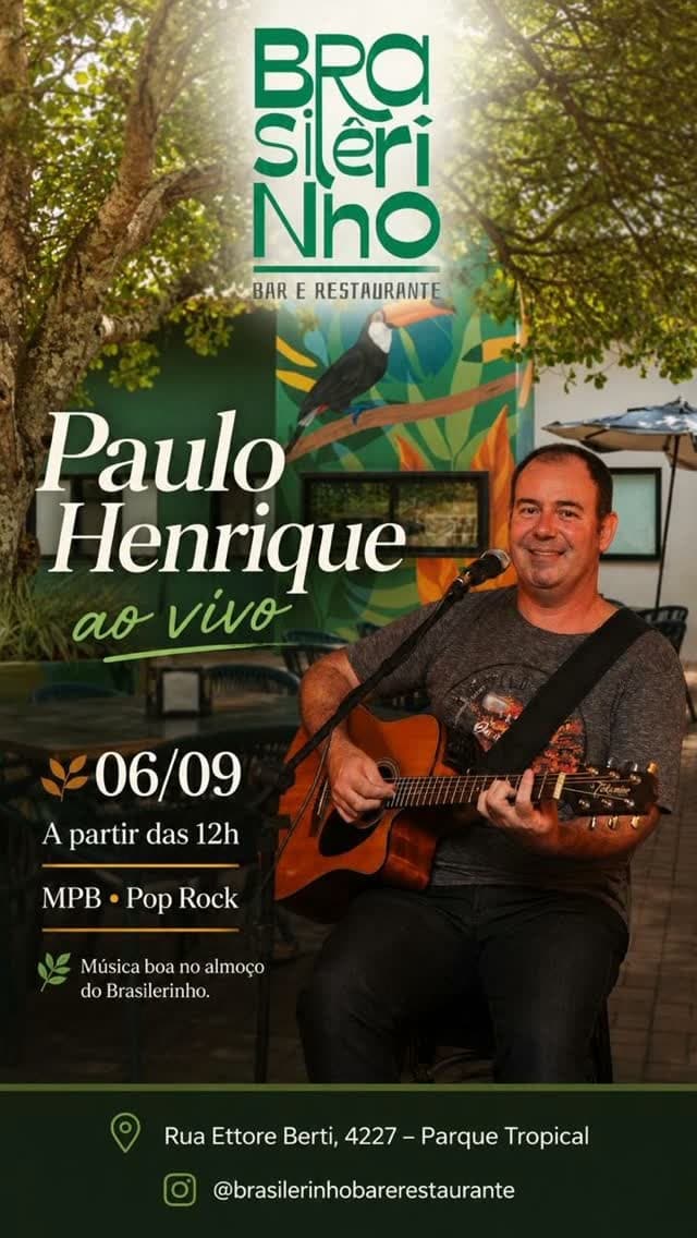 Flyer de Paulo Henrique Acústico