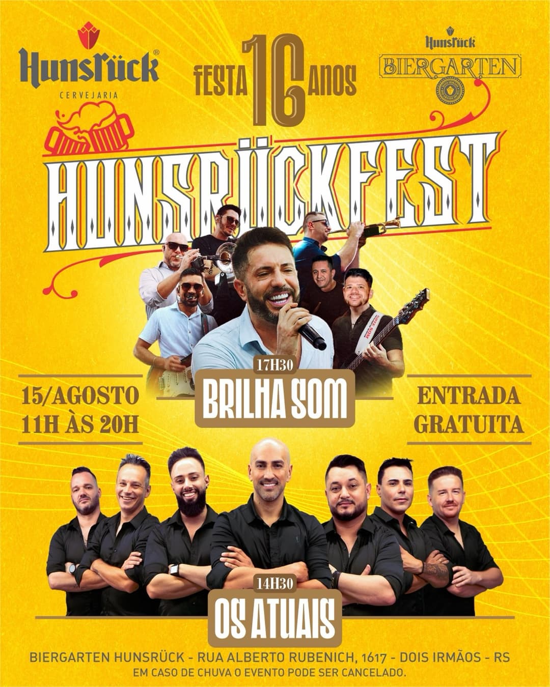 Flyer de Banda Brilha Som e bandaosatuais
