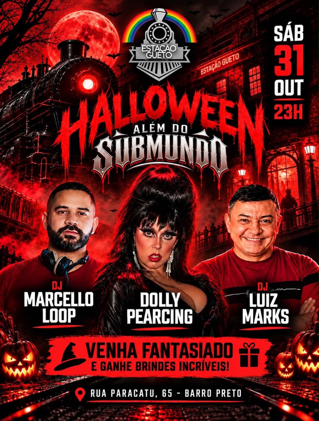 Flyer de DJ Marcello Loop e DJ Luiz Marks