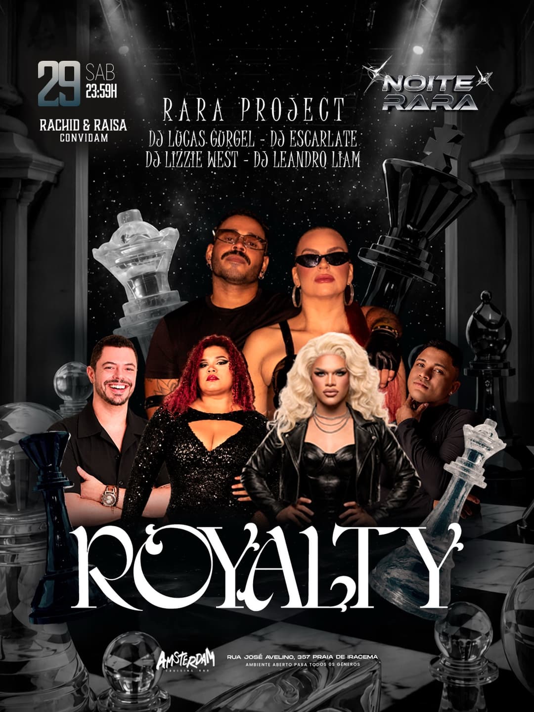 Flyer de RACHID & RAISA, DJ Lucas Gurgel e mais 3 artistas
