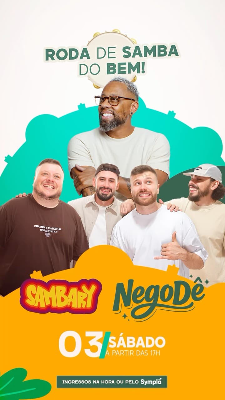 Flyer de Grupo Sambary e Nego Dê