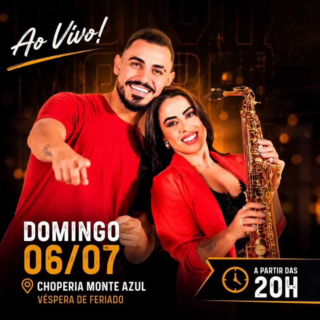Flyer de Flavia Souza e Natan Oliveira