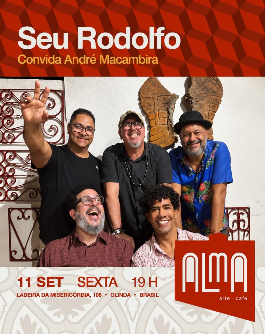 Flyer de Seu Rodolpho e André Macambira