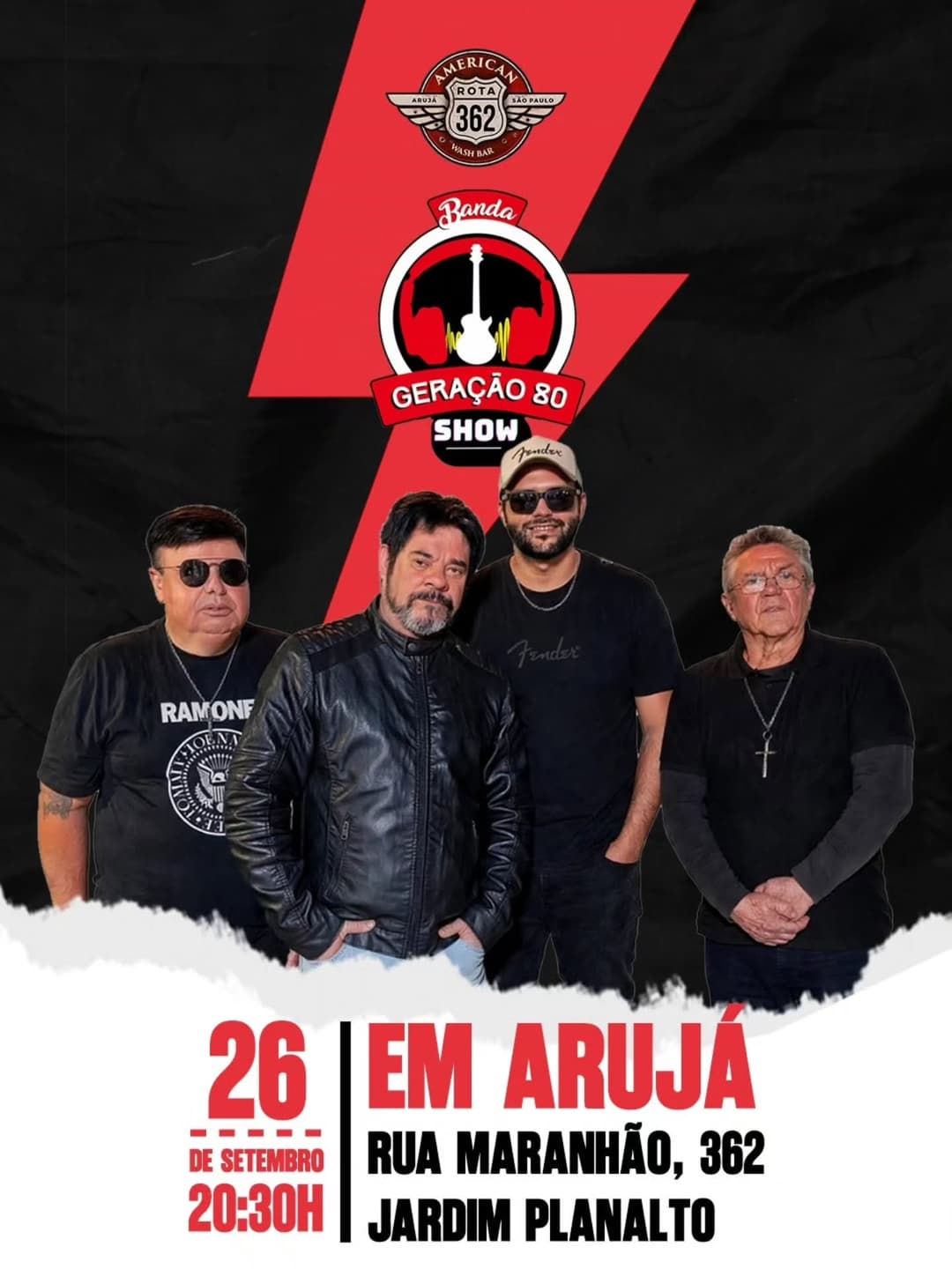 Flyer de Banda Geração 80