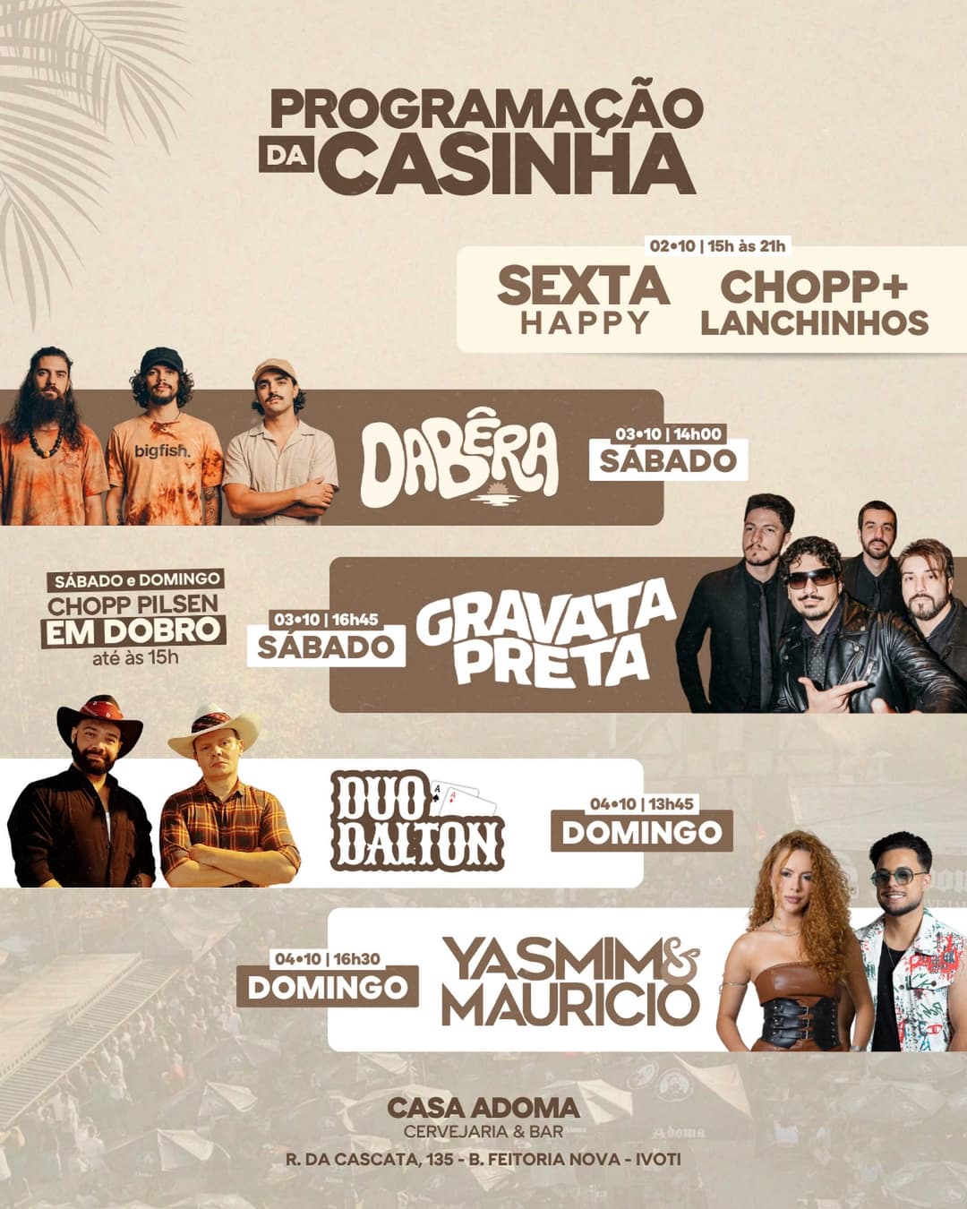 Flyer de Gravata Preta