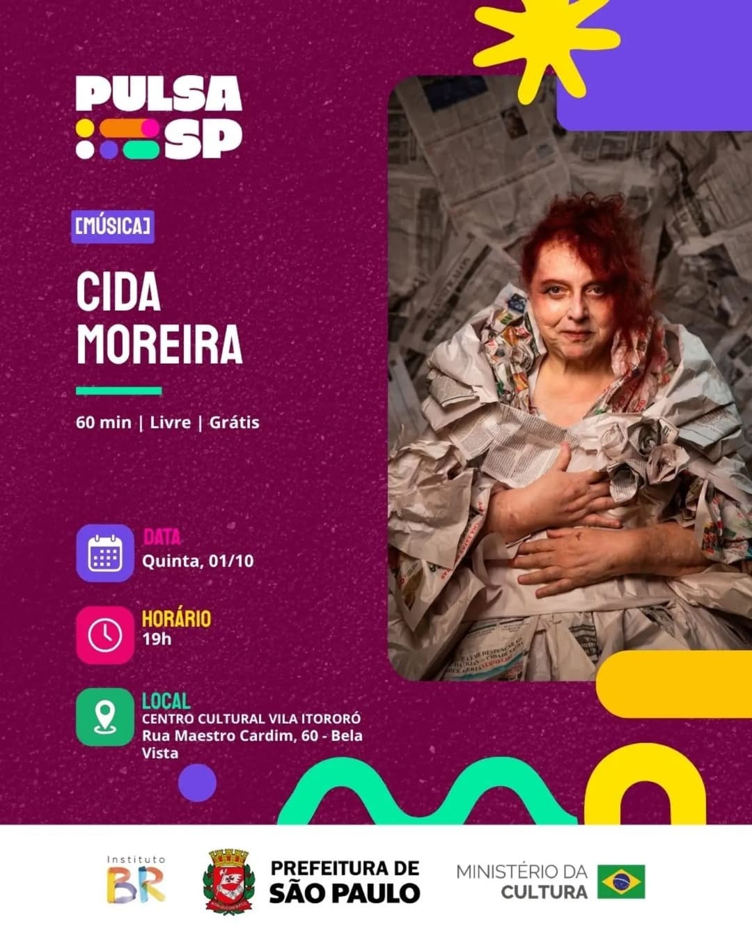 Flyer de Cida Moreira