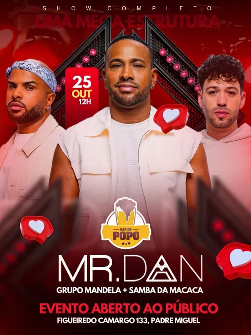 Flyer de Samba da Macaca, mrdan.oficial e mandela_grupo