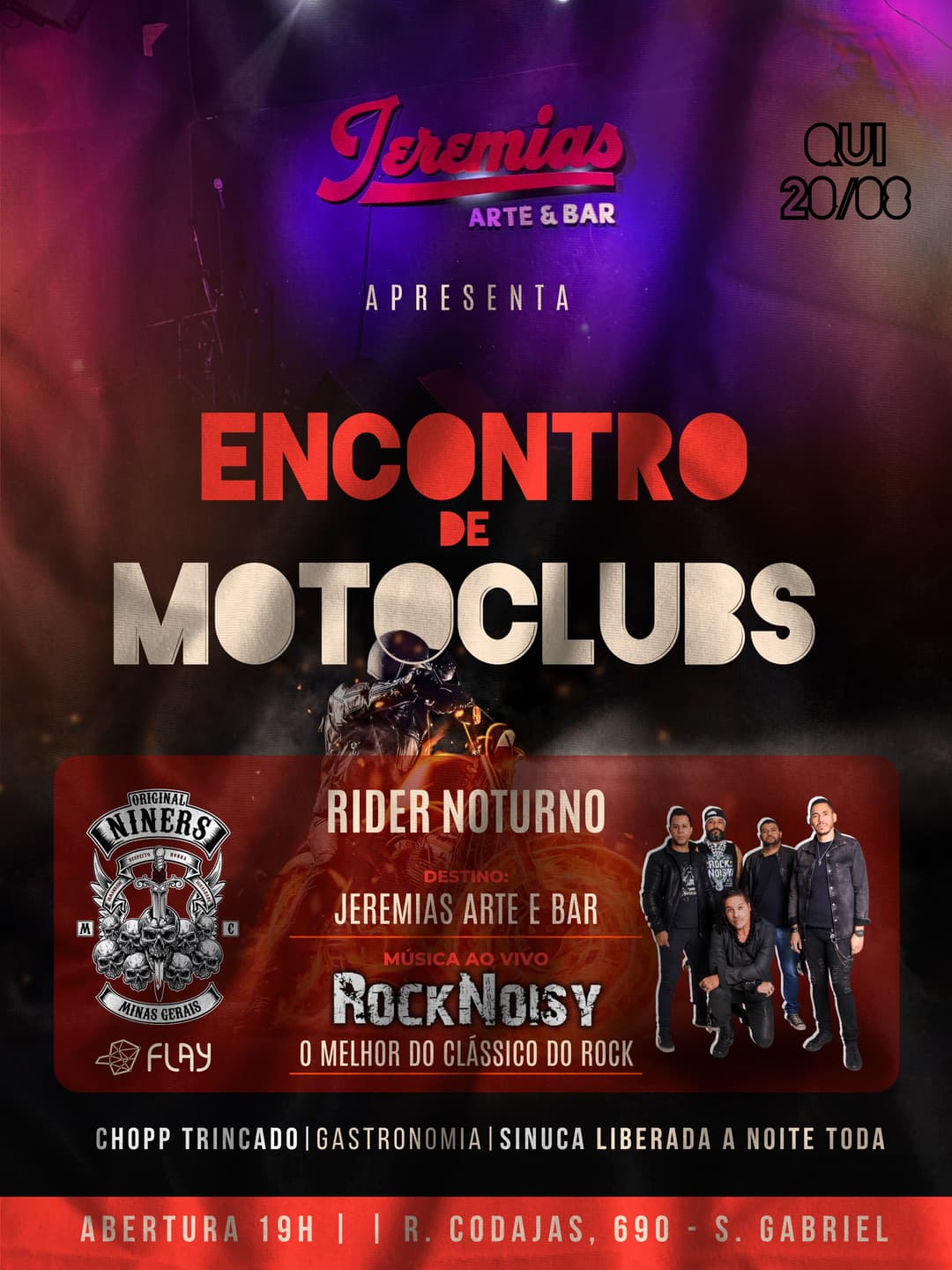 Flyer de Rider Noturno
