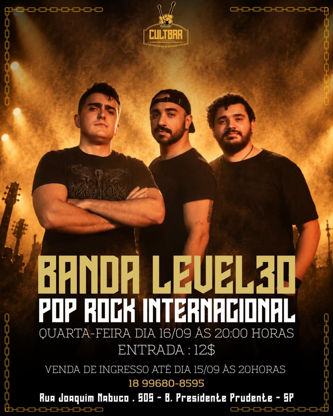 Flyer de Banda Level 30 e Level 30