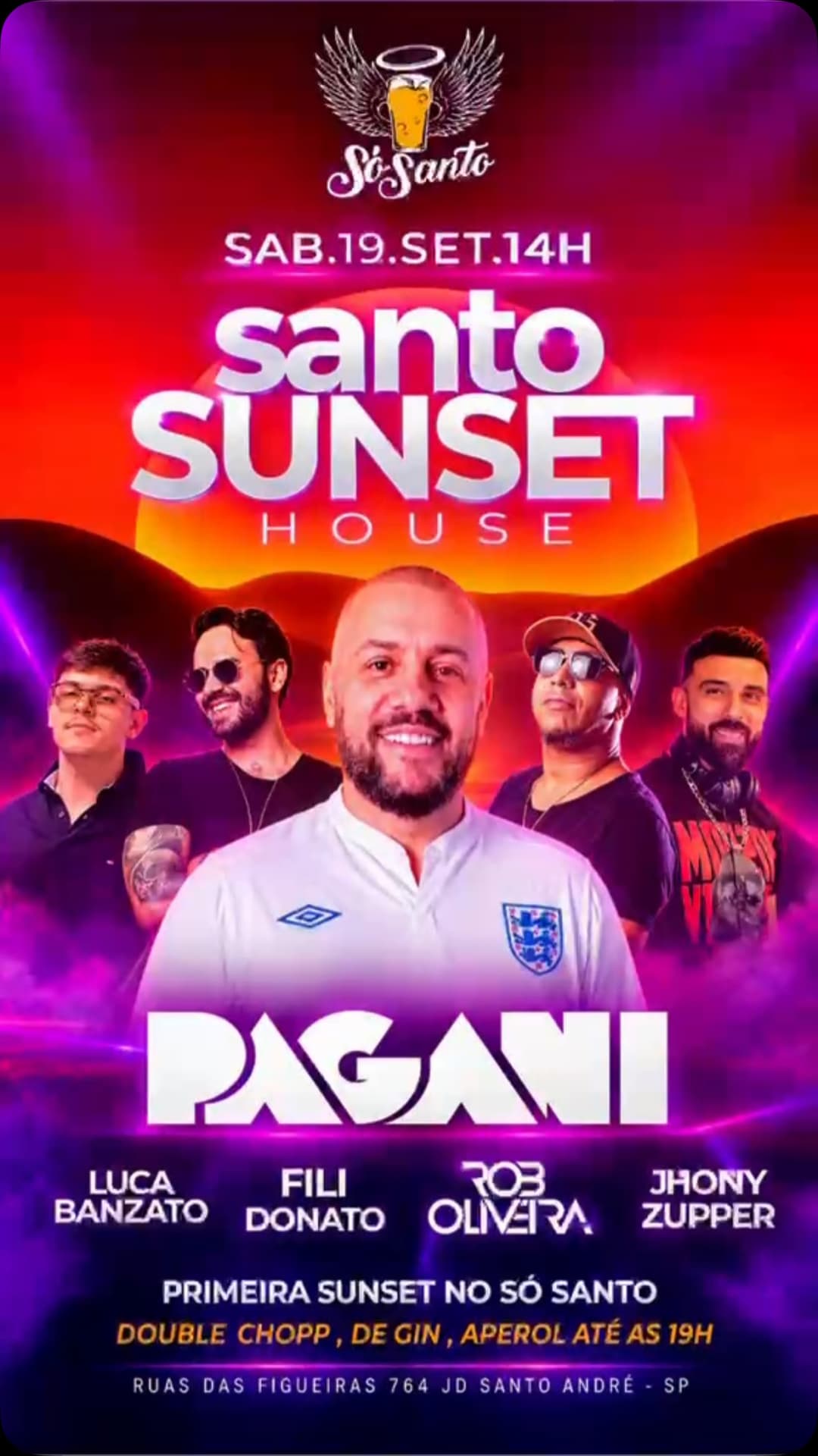 Flyer de Pagani, Luca Banzato, Fili Donato e mais 2 artistas