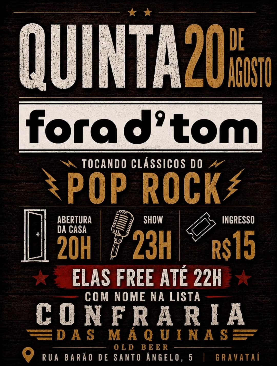 Flyer de Fora de Tom