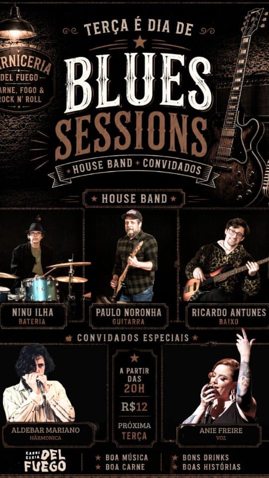 Flyer de House Band, Anie Freire e Aldebar Mariano