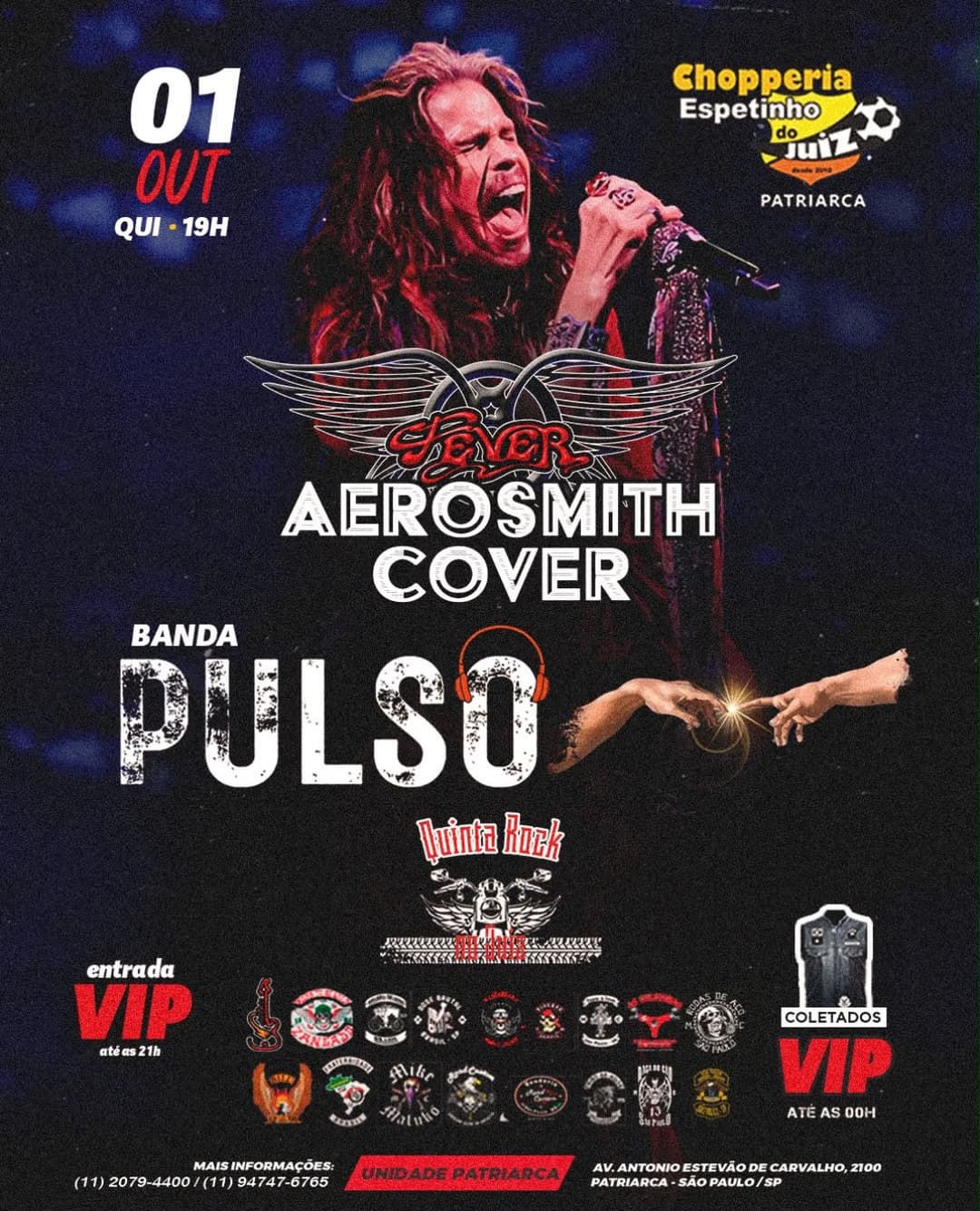 Flyer de Banda Fever e Banda Pulso