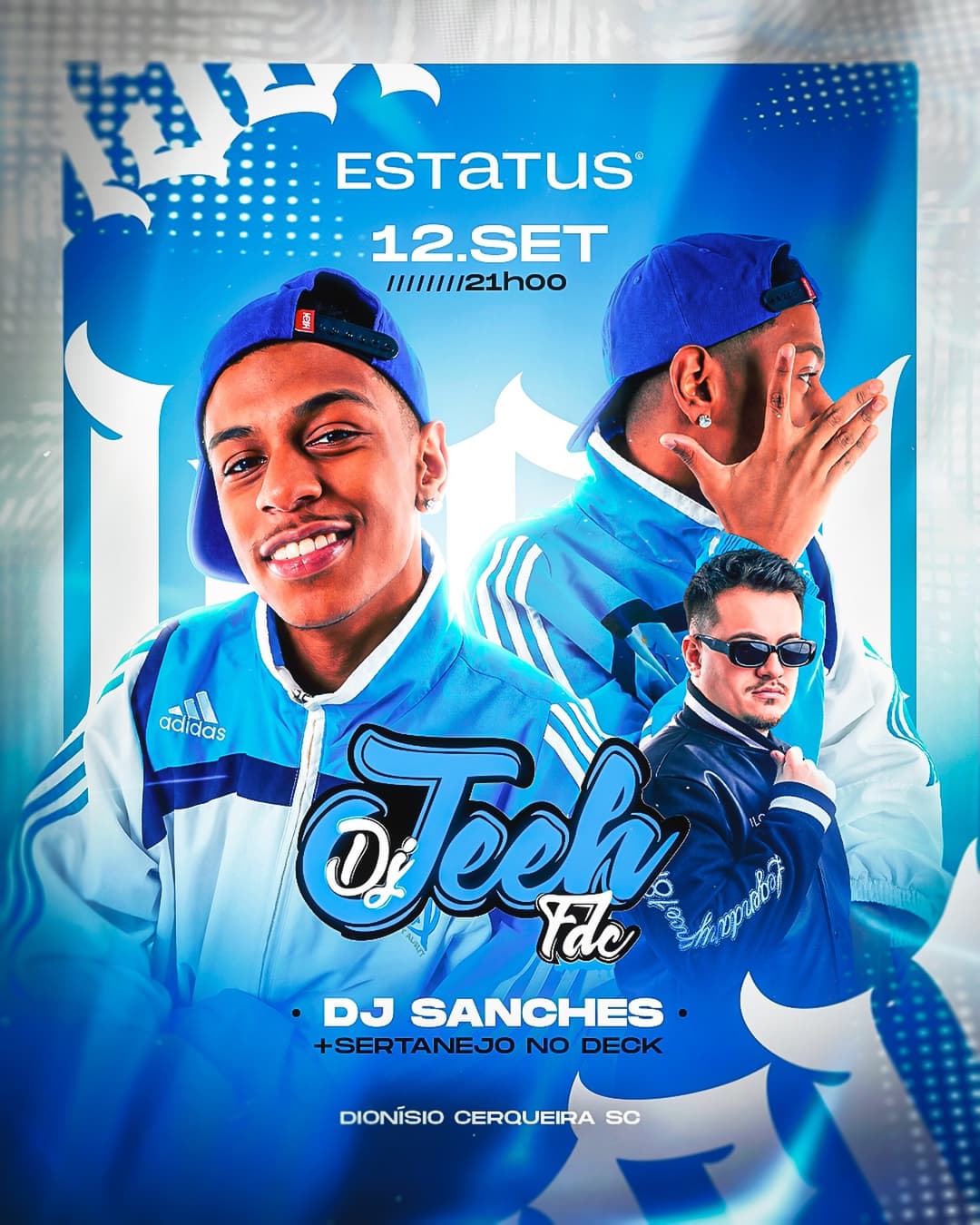 Flyer de DJ Jeeh FDC e Dj Sanches